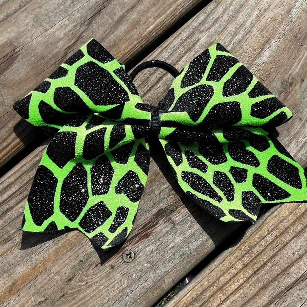 Velvet glitter cheerleading bow